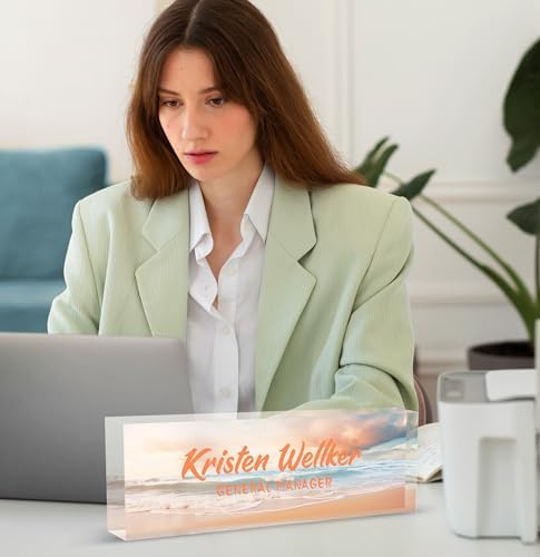 Personalized Acrylic Name Plate for Office - Customize for Desk - Image 4