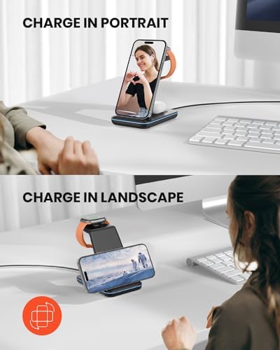 GEEKERA 3-in-1 Wireless Charging Station for iPhone, Watch & AirPods - Image 3