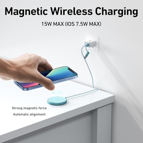 BENFEI Magnetic Wireless Charger Compatible with MagSafe for iPhone 17/16/15/14/13/12, Aluminum, up to 7.5W, 1.5m Cable - Image 2
