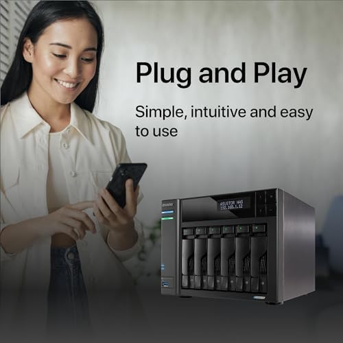 Asustor Lockerstor 6 Gen2 AS6706T - 6 Bay NAS, Intel Quad-Core CPU, 4X M.2 NVMe Slots, Upgradable Dual 2.5GbE, 8GB DDR4 RAM, HDMI, Content Creators, Hybrid Storage, Network Attached Storage (Diskless) - Image 4