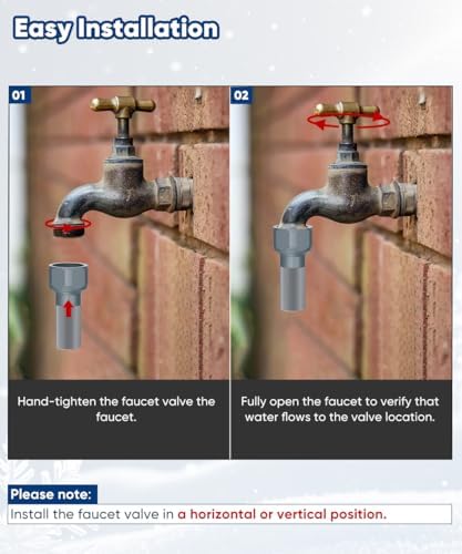 3/4-Inch Thread Faucet Freeze Protection Valve, Freeze Proof Faucet Cover for Outdoors, Winter Frost Proof Auto Temperature Control for Garden, Lawn & Yard Spigot, Grey, 1Pack - Image 6