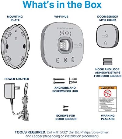 CHAMBERLAIN Smart Garage Control - Wireless Garage Hub and Sensor with Wifi & Bluetooth - Smartphone Controlled, myQ-G0401-ES, White - Image 7