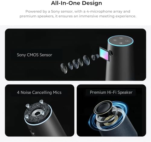 NUROUM C40(2nd Gen) 4K Video Conference Camera, All in One Webcam, 5X Zoom - Image 4