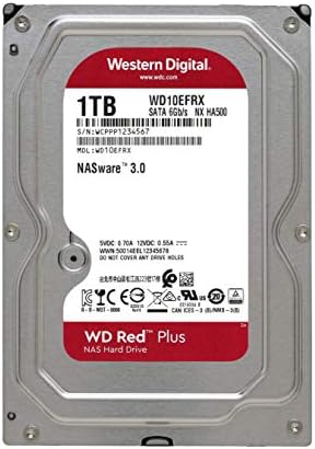 Western Digital 1TB WD Red Plus NAS Internal Hard Drive HDD - 5400 RPM, SATA 6 Gb/s, CMR, 64 MB Cache, 3.5" - WD10EFRX - Image 2