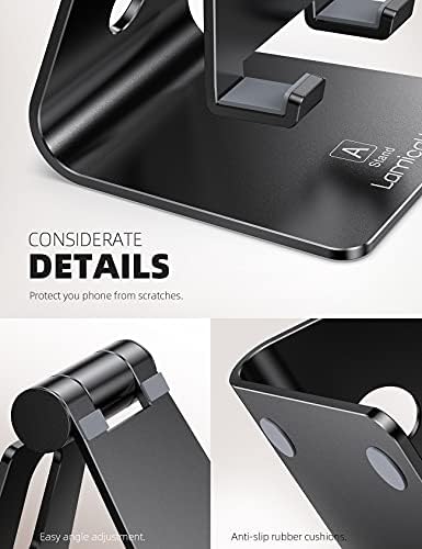 Lamicall Aluminum Cell Phone Stand, Adjustable Desk Phone Holder for iPhone - Image 6