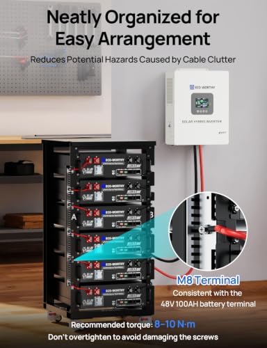 ECO-WORTHY RACK6 V2.1, 6-Layer Server Rack with 600A Busbar, Compatible with Mainstream Brands' Sever Rack Battery - Image 4