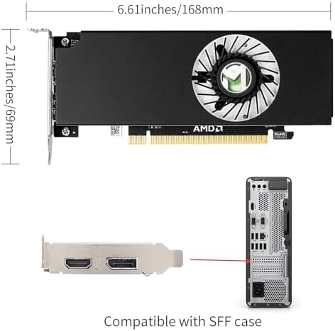 maxsun AMD Radeon RX 550 4GB Low Profile Small Form Factor Video Graphics Card for Gaming Computer PC GPU GDDR5 ITX SFF HDPC 128-Bit DirectX 12 PCI Express X16 3.0, HDMI, DisplayPort - Image 2