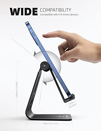 Lamicall Aluminum Cell Phone Stand, Adjustable Desk Phone Holder for iPhone - Image 5