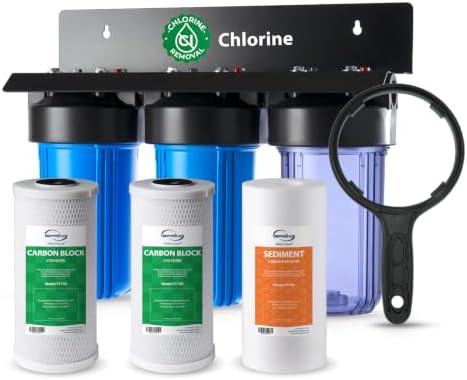 iSpring WGB31BC Whole House Water Filter System with Clear Filter Housing by iSpring