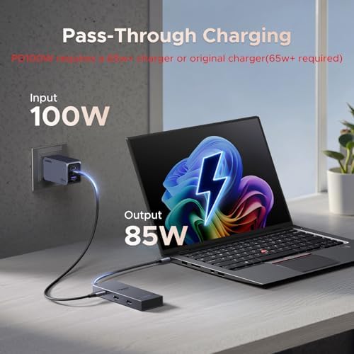 UGREEN USB C Docking Station Dual Monitor, 7-in-1 Aluminum Dock with 2xHDMI - Image 5