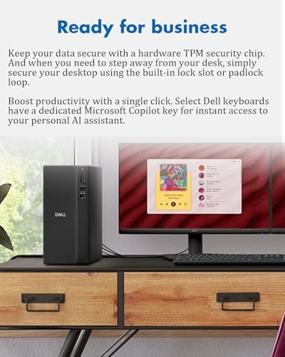 Dell Desktop Tower Computer, Intel 10-Core Ultra 5 225 (20MB Total Cache, 3.3GHz), Windows11 Pro, Wired Keyboard & Mouse, Intel UHD Graphics, Wi-Fi 6, Bluetooth 5.4 (32GB DDR5 RAM | 2TB SSD) - Image 4