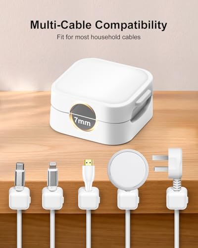 Art3d 8-Pack Magnetic Cable Clips, Cord Organizer, Office Cable Management - Image 3
