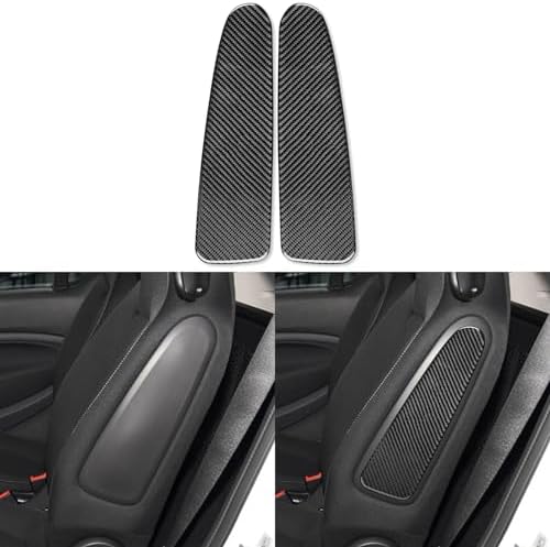 Car Seat Side Panel Decorative Strip Cover Collision Protector Sticker Real 3K Black Carbon Fiber Trim Compatible with Benz Smart 2016 2017 2018 2019 2020 2021 Auto Interior Accessories by PJFUS