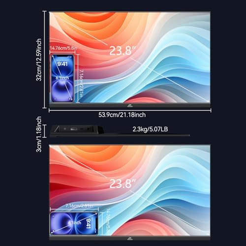 Kenowa 23.8" 2K Large Portable Monitor 100Hz IPS Freesync Gaming Monitor - Image 2