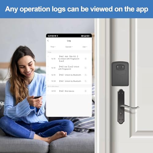 WiFi Fingerprint Smart Key Lock Box for Outside, Remote Access Wireless Key Box Operate on iOS/Android APP with Gateway, Large Capacity Bluetooth Safe Box - Image 5