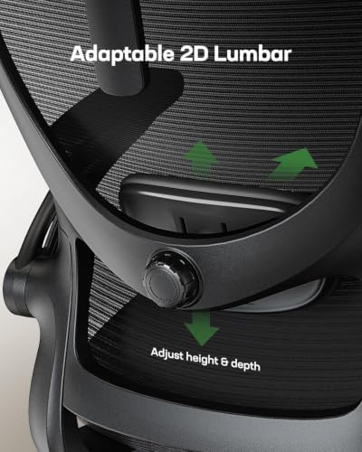 Marsail Ergonomic Office Chair with 3D Armrests, Pack of 2 - Image 5