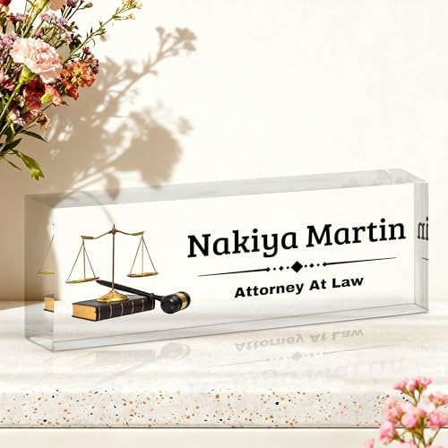 Ship Next Day Custom Name Plate for Desk, Desk Name Plate Personalized by Unknown