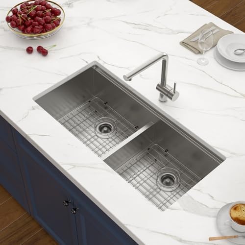 39X19 Undermount Double Bowl Sink 50/50 Workstation SInk - Image 3