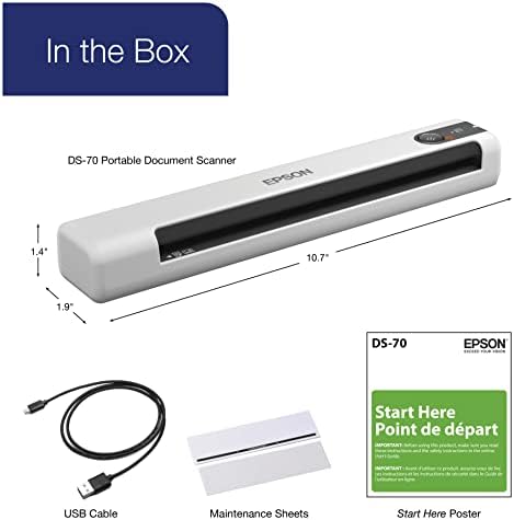 Epson DS-70 Portable Document Scanner Mobile Single-Sheet Scanner - Image 4