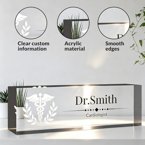 Custom Name Plate for Desk, Desk Name Plate Personalized, Acrylic Desktop Ornament, Stylish Office Decor, Appreciation Present for Boss, Social Worker, Teacher, Nurse, Employee - Image 5