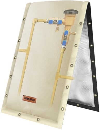 TOHONFOO 3-Way Open Backflow Preventer Pipe Cover Outside, 10"Wx20"H, Beige by TOHONFOO