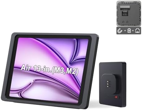 Magnetic Wall Mount with Charging Case A10 for iPad Air 13-Inch (M2). PoE and DC up to 18W Quick Charge, Strong Magnets, 360 Rotation by EMONITA
