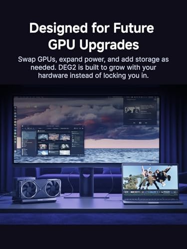 MINISFORUM DEG2 eGPU Docking Station for OCuLink and USB4 V2, (Supports TBT5), Graphics Card Extension Enclosure, Works with ATX/SFX Power Supplies, Features M.2 Slot,2.5G LAN Portand USB 3.2 Port - Image 3