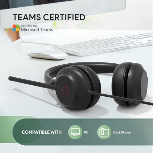 Yealink UH35 Wired Headset,USB-A,AI Noise Canceling Mic,Call Control,On-Ear (Pack of 2) - Image 5
