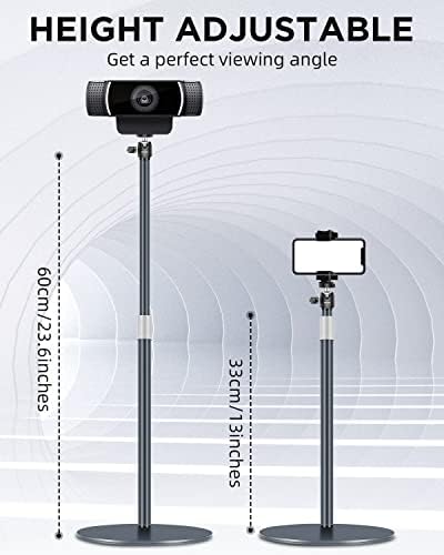 Webcam Stand, Light Stand Tripod with 360° Rotatable Ballhead for DSLR Camera, Ring Light, Webcam, Desktop Tripod for Video Recording, Shooting, Game Streaming, YouTube - Image 4