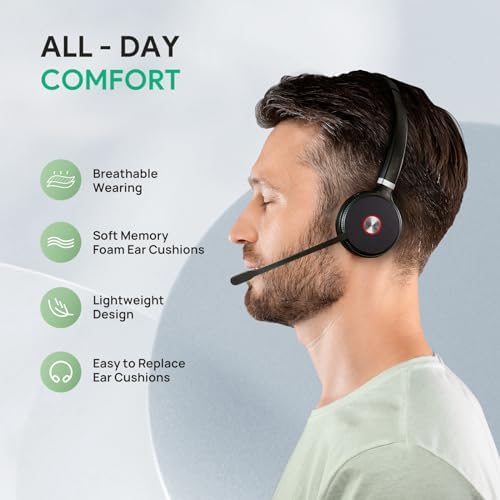 Yealink WH62 Stereo DECT Wireless Headset, Teams Certified for Deskphone PC - Image 4