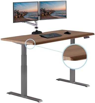 Vari ComfortEdge Electric Standing Desk – 60x30 – Walnut/Slate by Unknown