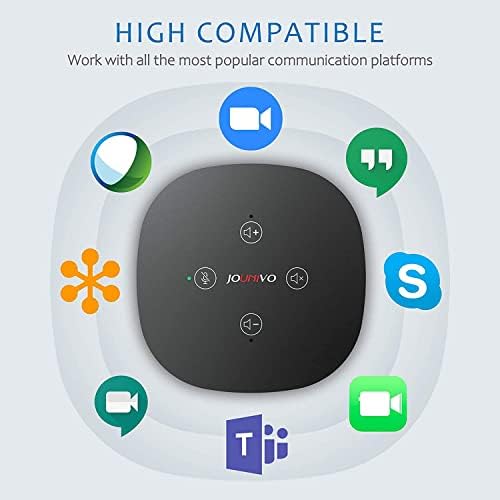 USB Speakerphone Microphone, Conference Speaker Omnidirectional Computer Mic, with 360º Voice Pickup, Touch-Sensor Buttons for Mute/unmute, Streaming, Call Speaker Skype, Webinar, Interview -(JV803) - Image 6
