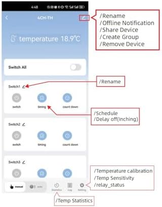Tuya WiFi Smart Temperature Sensor Controller,4CH 7-32V Relay Switch, Remote Voice Control, APP Remote Control, Dry Contact, Real-Time Monitoring - Image 3