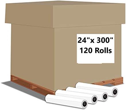 Alliance Wide Format Paper 24" x 300' CAD Bond Rolls (20lb | 120 Rolls, 24 In x 300 Ft | 2 " Core) by Alliance