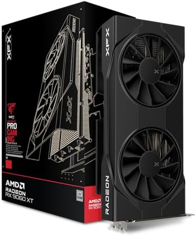 XFX Swift AMD Radeon RX 9060 XT OC Gaming Edition with 8GB GDDR6 HDMI 2xDP, AMD RDNA 4 RX 9060XT RX-96TSW8GBQ by XFX