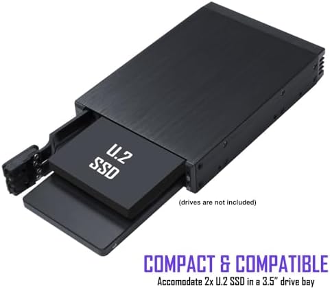 Kingwin Mobile Rack for 2 x U.2/U.3 NVMe SSD Ultra-Fast Oculink Connectivity High-Performance Storage Solution, Hot-Swap, Tool-Free 2.5” NVMe SSD Aluminum Enclosure Maximum Speed 64 Gb/s - Image 6