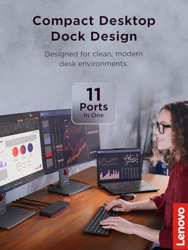 Lenovo ThinkPad Thunderbolt 5 Smart Dock 7500, 120Gbps Data Transfer, 180W Power Delivery, Multiple Display Support, 2.5Gbps Ethernet, Black - Image 3