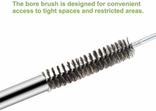 HARFINGTON 4pcs Wire Bore Brush 8 x 1-3/4" 5/16 Inch Shank Stainless Steel Bristles Cleaning Brush for Clean Car Part Tube Kitchen Garage - Image 6