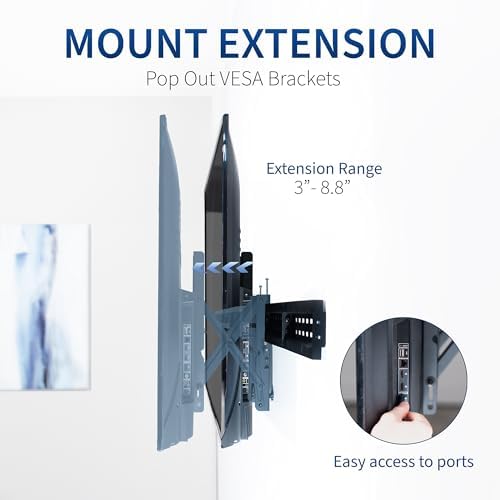VIVO Black Pop-Out 1x2 Video Wall Mount for 37-65 in TVs, MOUNT-VW65-2 - Image 4