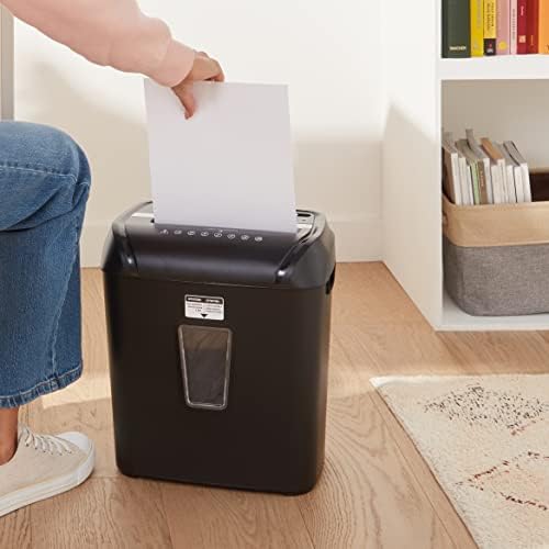 Amazon Basics 12 Sheet Cross Cut Paper and Credit Card Home Office Shredder with 4.8 Gallon Bin, Black - Image 6