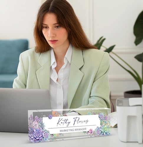 Custom Desk Name Plates, Personalized Acrylic Name Plate for Office, Customize Office Decor, Gift - Image 4
