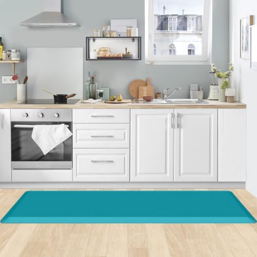 KitchenClouds Kitchen Mat Cushioned Anti Fatigue Kitchen Rug Non Slip Standing Mat Comfort Floor Mats for Sink Office (17.3"x60"- 0.8inch,Green) - Image 7