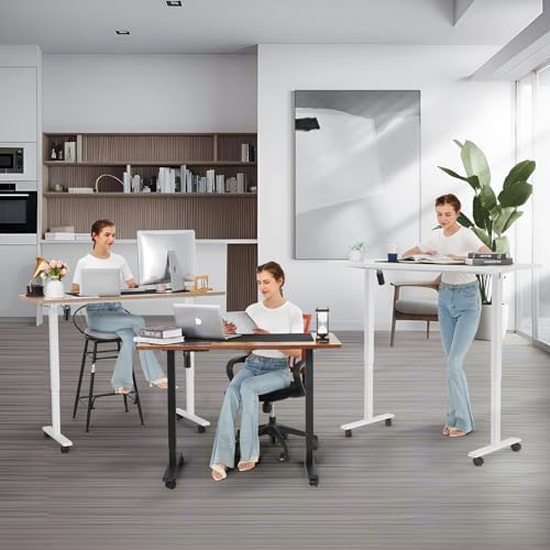 farexon 71x28 Inch Electric Standing Desk with Mouse Pad, Black - Image 2