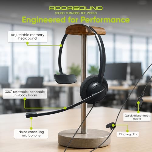 Crystal 2731 QD Wired Headset with Noise Cancelling Microphone - Image 3