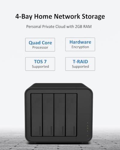 TERRAMASTER F4-212 4-Bay NAS Quad Core CPU, 2GB RAM (Diskless) - Image 2