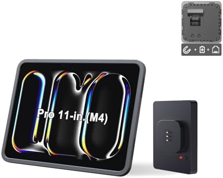 Magnetic Wall Mount with Charging Case A11 for iPad Pro 11-Inch (M4). PoE and DC up to 18W Quick Charge, Strong Magnets, 360 Rotation by EMONITA
