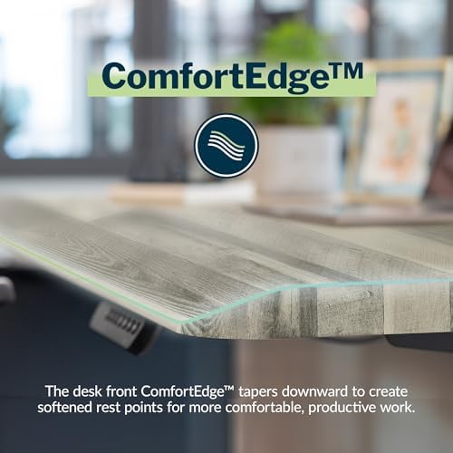 Vari ComfortEdge Electric Standing Desk – 60x30 – Driftwood/White - Image 4