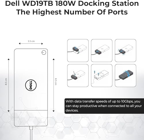 Dell WD19TB Thunderbolt Dock 180W with HDMI, DisplayPort & USB (Renewed) - Image 5