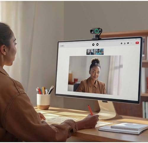 Insta360 Link 2-PTZ 4K Webcam with 1/2" Sensor, AI Tracking, Gesture Control, HDR, Noise-Canceling Mic, Webcam for Laptop, Live Streaming, Gaming (with Tripod Selfie Stick) - Image 2