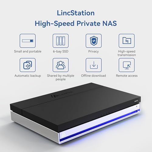 LincStation N2 6-Bay NAS Server, Intel N100 16GB LPDDR5 RAM, 10GbE NAS Storage, 2X SATA Bays, 4X M.2 NVMe Slots, DIY NAS for Plex, Docker, Private Cloud, Unraid Starter License Included, Diskless - Image 2